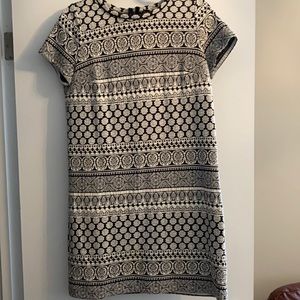 Loft Medium Black and White knit dress